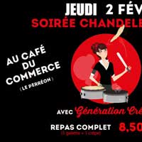 Soirée chandeleur au café du commerce au Perreon